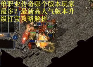 单职业传奇哪个版本玩家最多？最新高人气版本升级打宝攻略解析